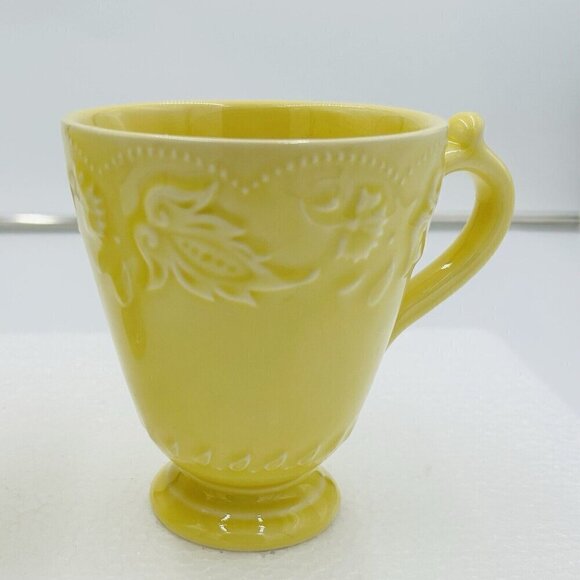 (2) J. Willfred Sadek VERA BRADLEY MY HOME Yellow 4.5" Mugs Portugal - Picture 4 of 9
